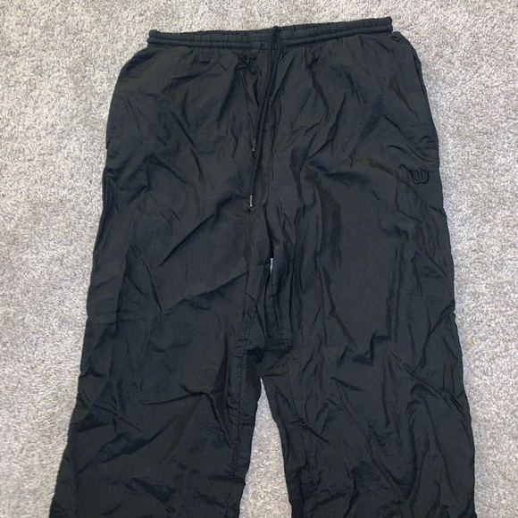 Wilson Black Nylon Cuffed Track Pants size M - Picture 4 of 10